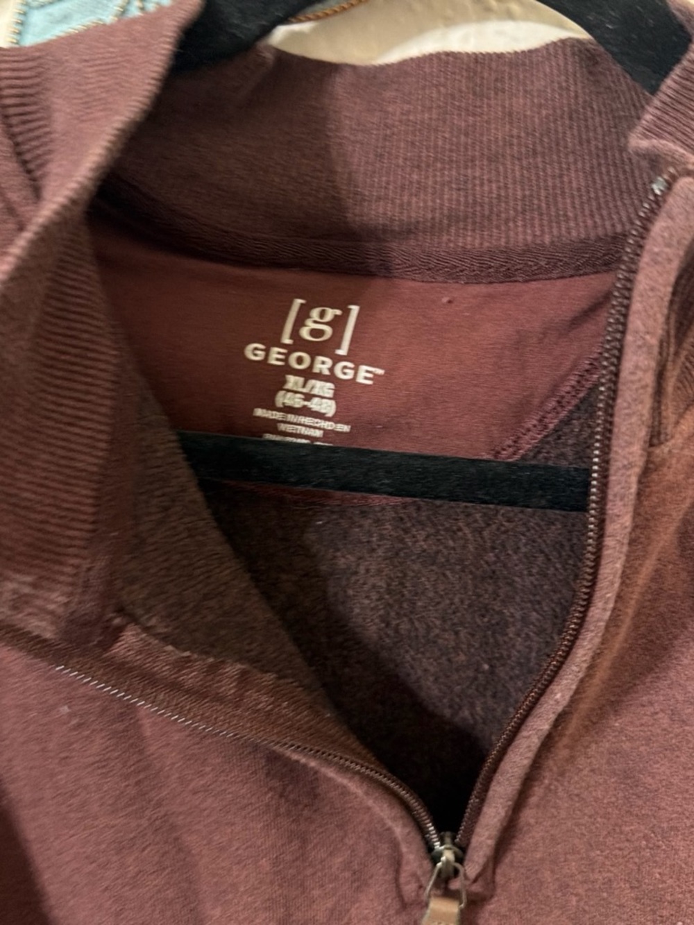 George Men’s Brown Half-Zip Sweater